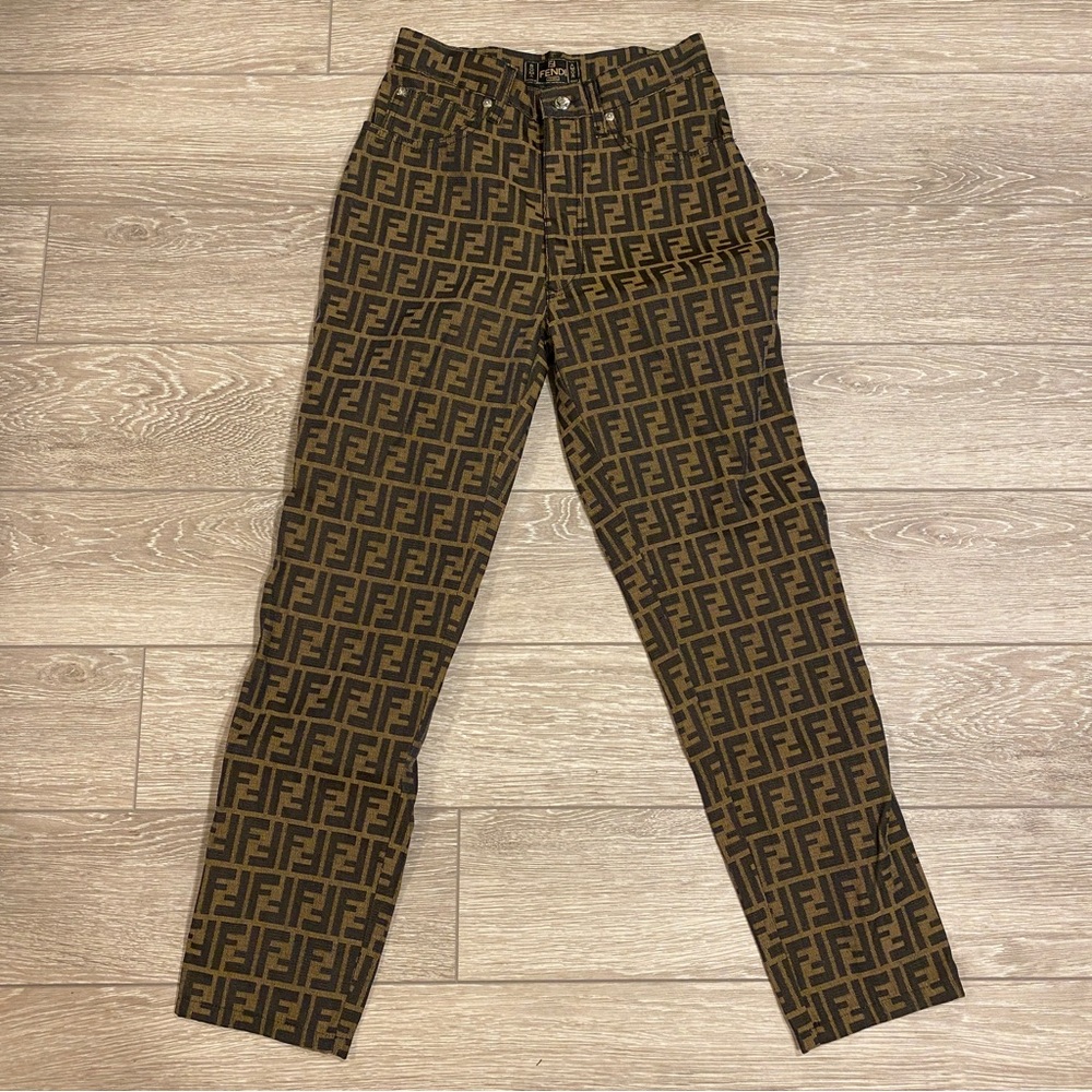 FENDI Logo Print Pants